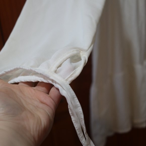 Nasty Gal White Tiered Mini Dress Made in Italy New With Tags Size 20 Poly Blend - Picture 6 of 13